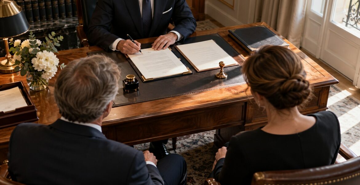 Testament authentique : définition, rédaction chez le notaire, prix et avantages en 2026